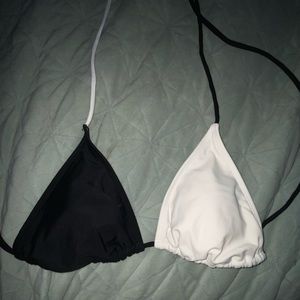 black and white bikini